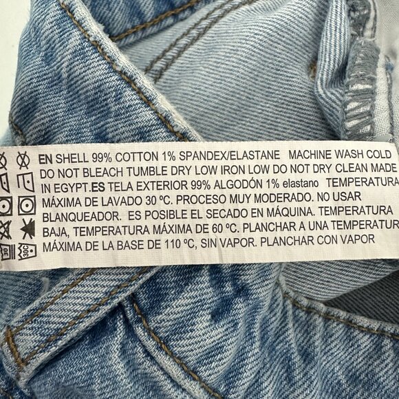 Forever 21 Baggy Distressed Women's size 28 Medium Blue Denim jeans - Picture 4 of 5